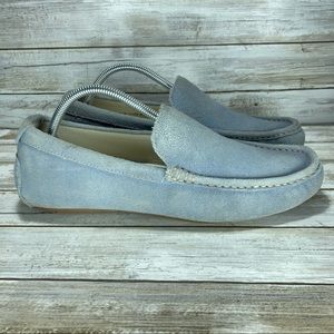 Cole Haan Light Blue Suede Moccasin Shoe Loafer Men's Size 9.5